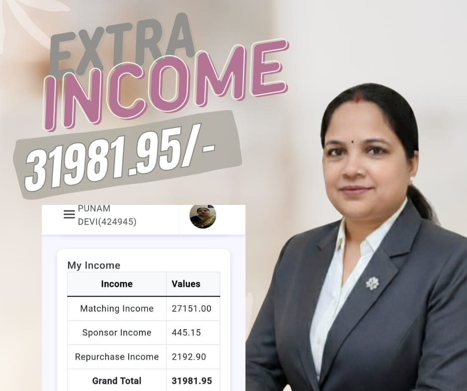 network marketing income proof Poonam Devi
