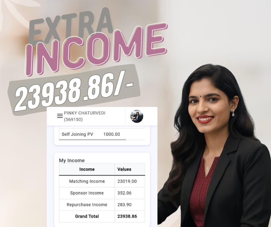 network marketing income proof Pinki Chaturvedi