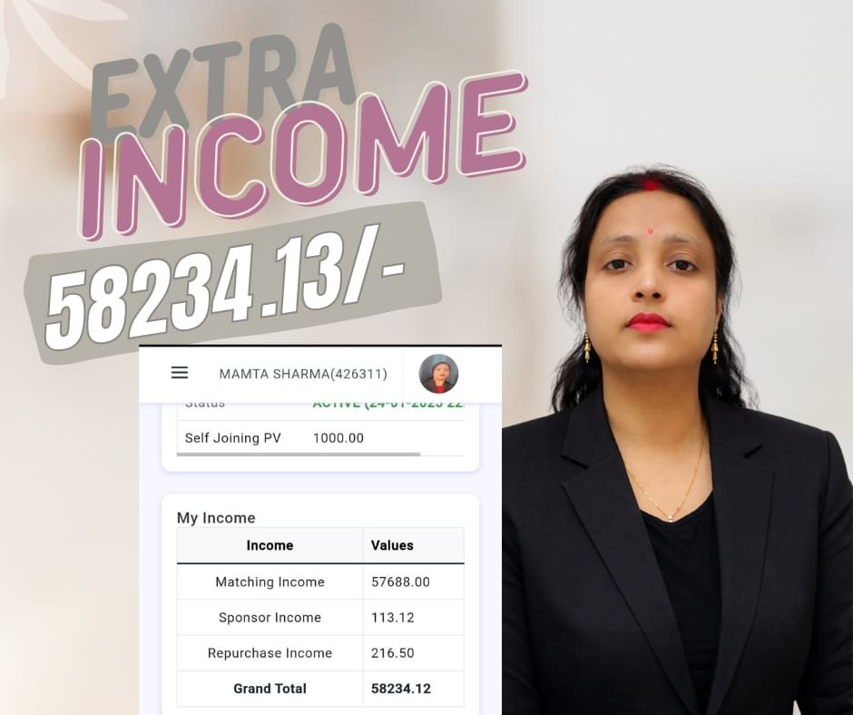 network marketing income proof mamta sharma