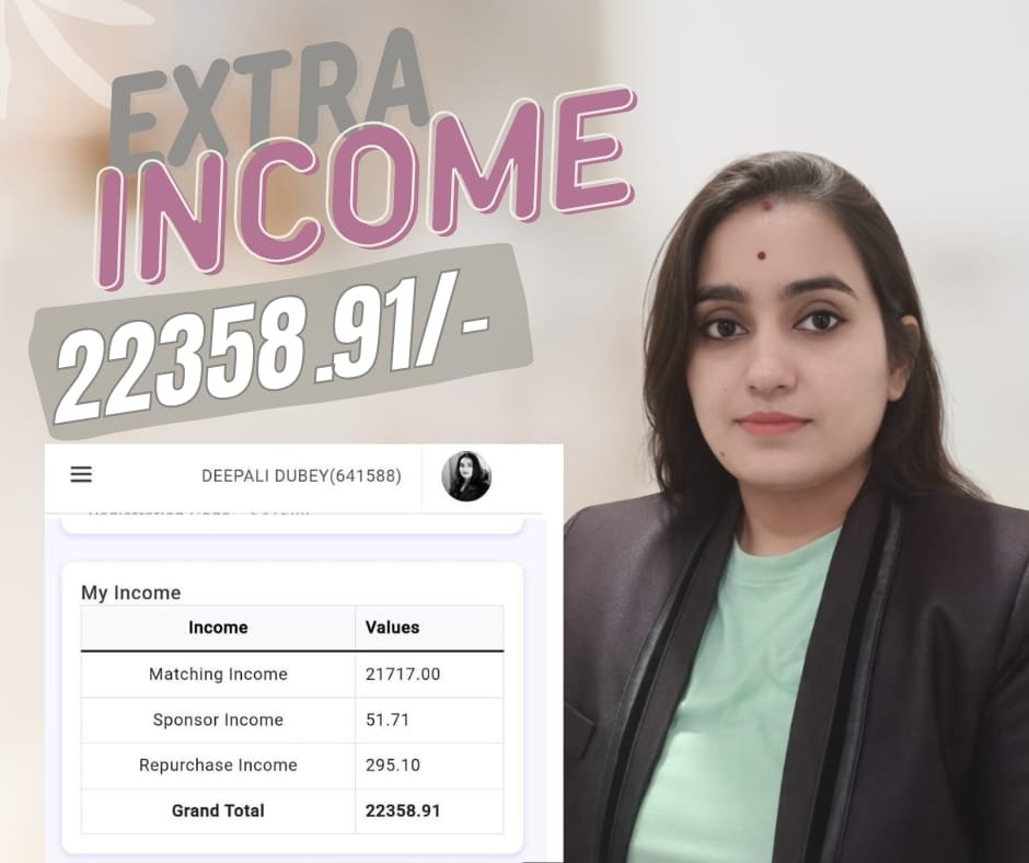 Deepali image: network marketing income proof Deepali Dubey