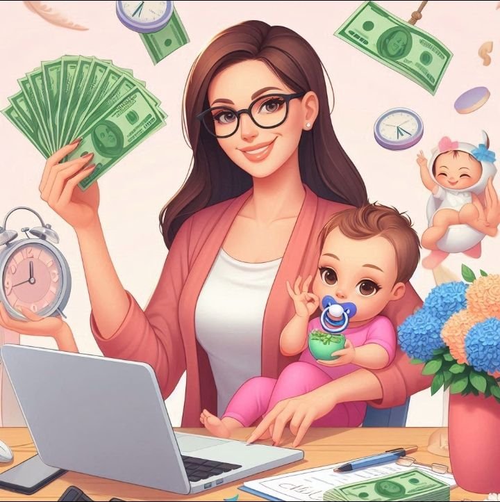 ऑनलाइन income और सफलता की ओर बढ़ती महिला